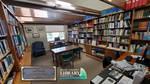 The Laurie History Room is located inside of the Sturgeon Bay Library.